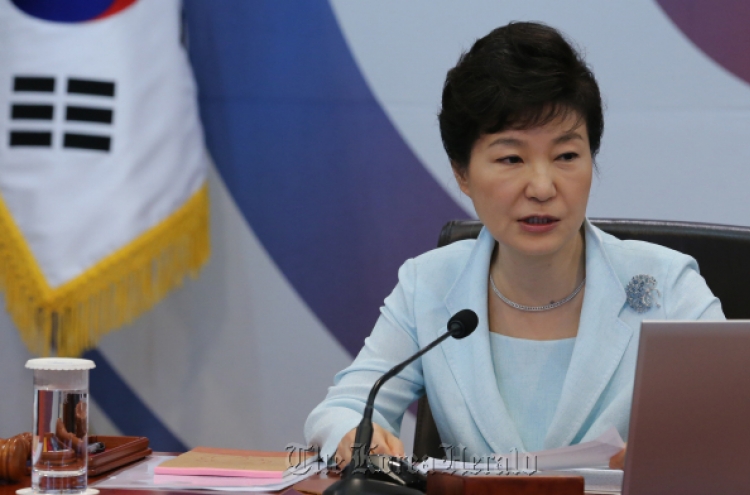 Park touts inter-Korean deal as unification step