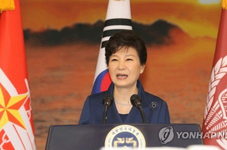 Park urges N. Korea to stop missile and nuclear programs