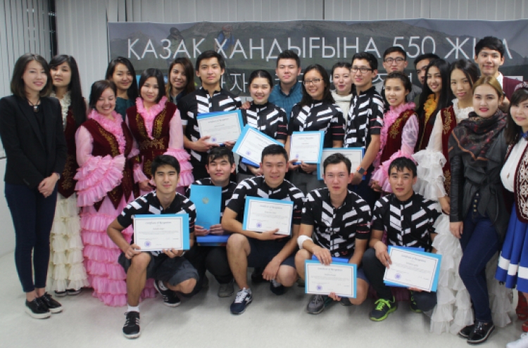 Kazakh students mark national day with bicycle journey