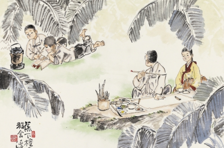 Artist Kim Chang-bae exhibits traditional Korean paintings