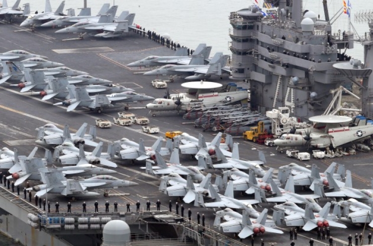 U.S. aircraft carrier joins joint drill with Seoul