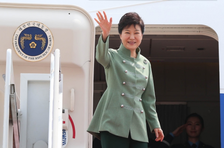 Park embarks on first state visit to Iran