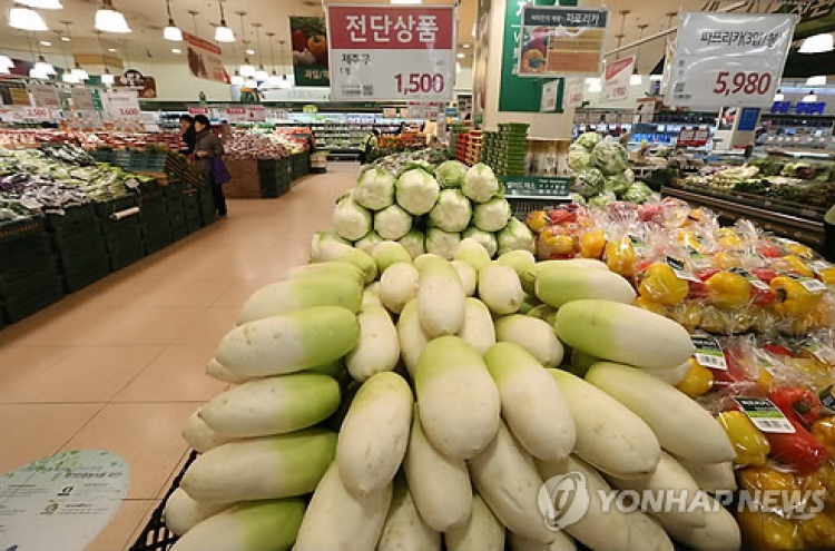 Korea's consumer prices gain 1% in April