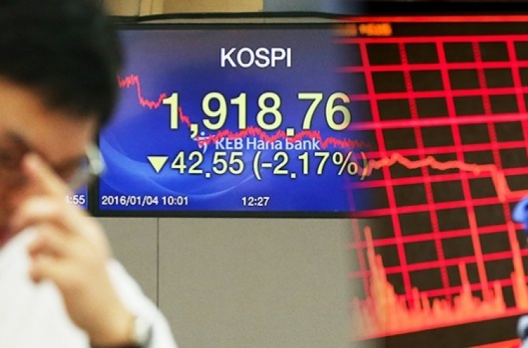 Seoul stocks down for 2nd day on IMF outlook cut