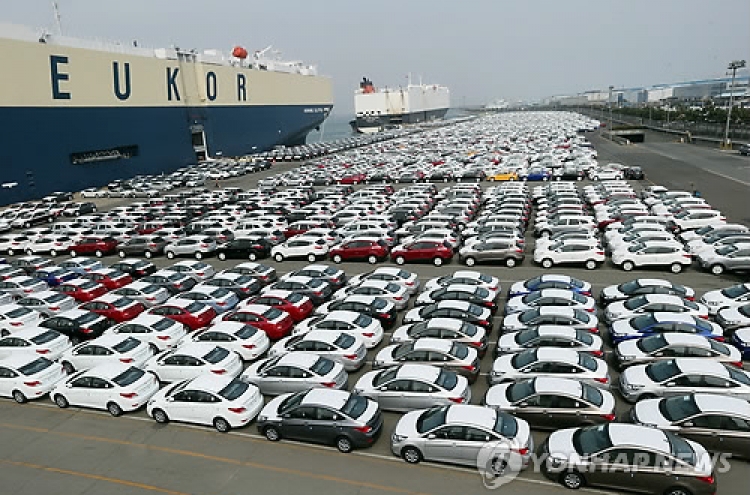 Korea's car exports sink 13.1% in Q2