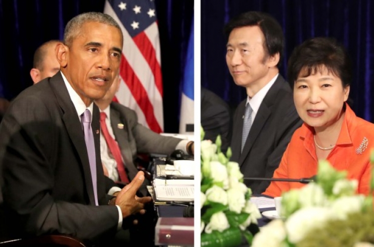 Park, Obama stress China's role on N.K. nukes, sanctions
