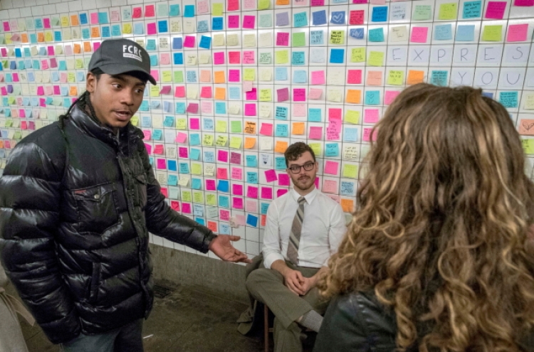 New York’s anti-Trump sticky notes head for museum preservation