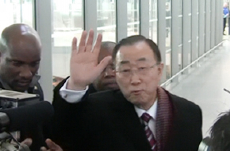 Former UN chief Ban departs for South Korea