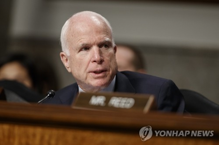 McCain slams China for 'bullying' Korea over THAAD