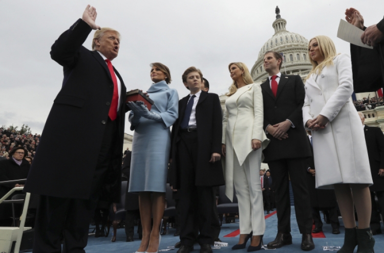 Trump sworn in as 45th president of US
