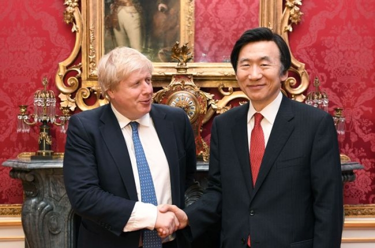 Foreign ministers of S. Korea, Britain discuss cooperation on N. Korea issue