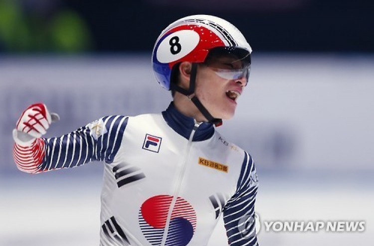 Korean short tracker wins world overall title, earns Olympic berth