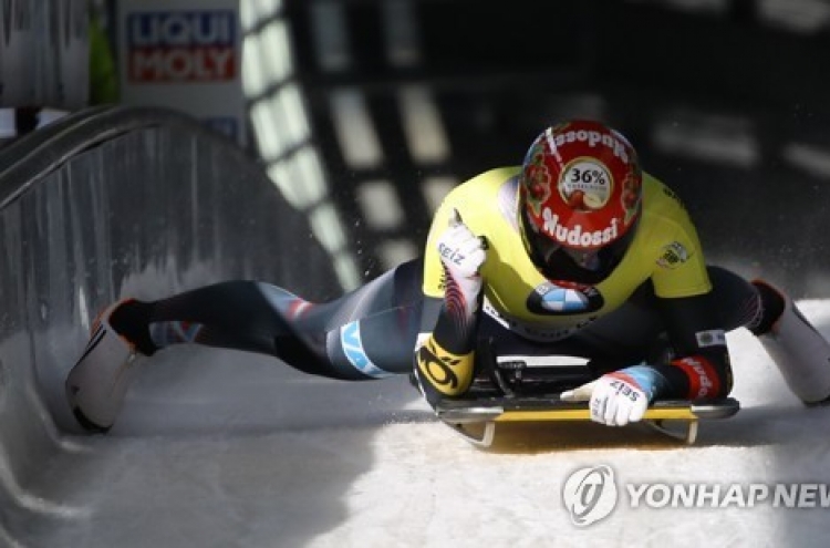 German skeleton slider wins inaugural race at Korean Olympic track
