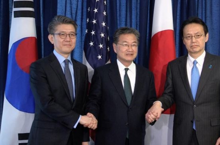 S. Korea, US, Japan vow to closely cooperate against NK provocations