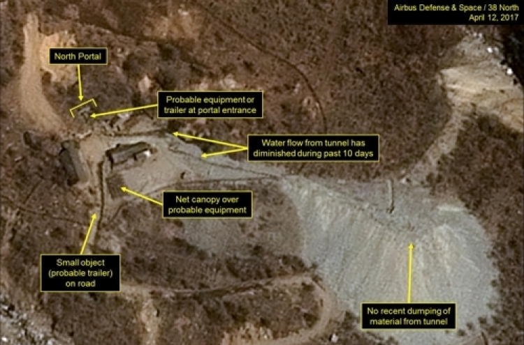 N. Korea continues activity at its nuke test site: satellite photo