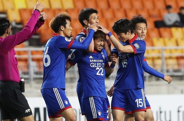 Suwon beat Eastern SC to move atop group at AFC Champions League