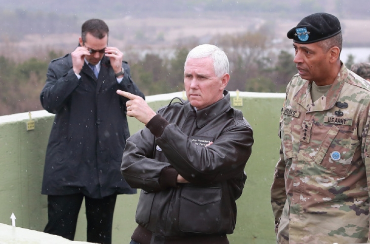 US VP Pence warns N. Korea 'all options are on the table' in DMZ visit