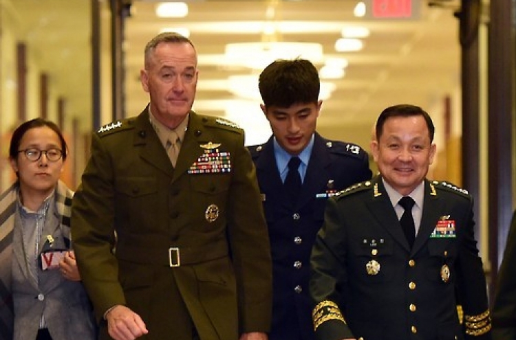Korean, US military chiefs reaffirm full defense posture against N. Korea