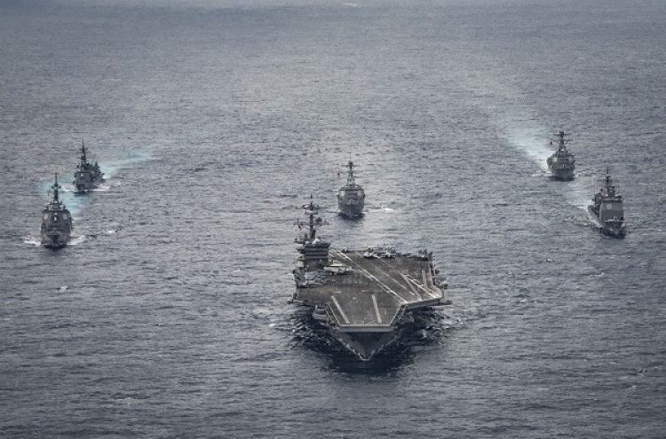 USS Carl Vinson stages war drills with Korean Navy