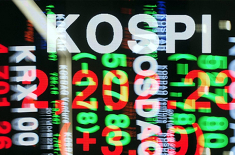 Korean stocks down late Thursday morning
