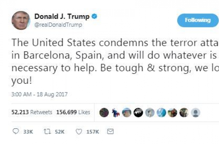 US condemns Spanish attack, pledges justice for terrorists