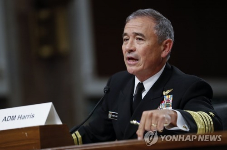 U.S. Pacific Command chief to visit S. Korea: Japanese newspaper