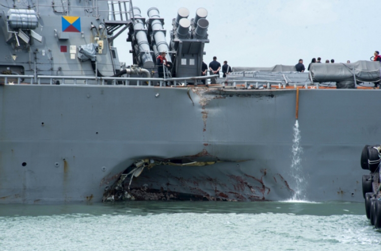 Remains found on US warship that collided off Singapore: US Navy