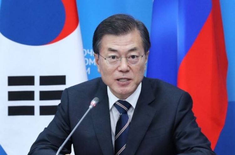 Moon's approval rating drops below 70% mark amid security jitters