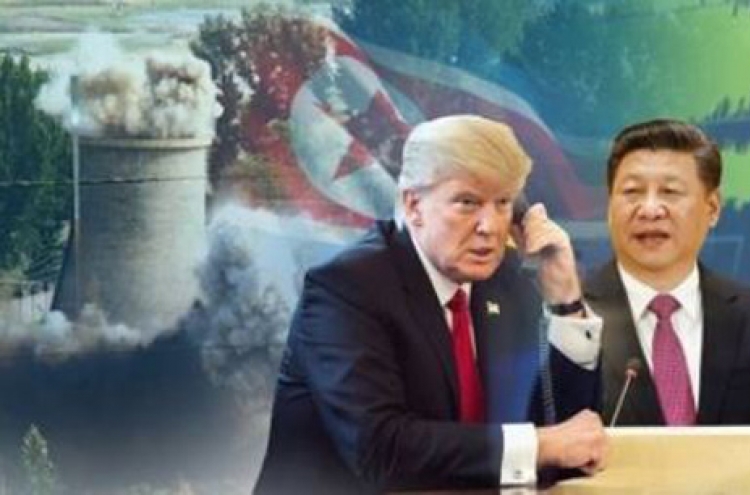 Trump, Xi agree to maximize pressure on N. Korea