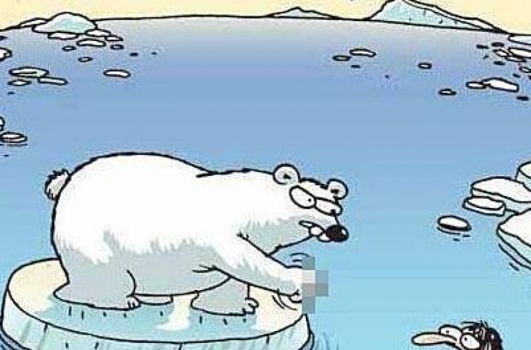 온난화에 '열 받은' 북극곰, 인간에게 "X 먹어"