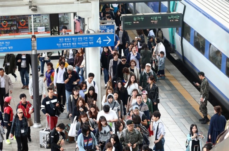 [Photo News] Koreans return home as 10-day holiday comes to a close