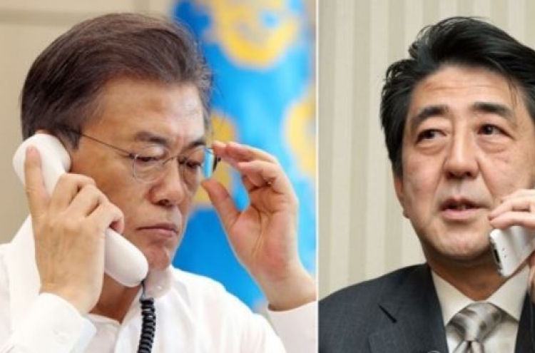 Leaders of S. Korea, Japan renew call on N. Korea to abandon nuclear ambition