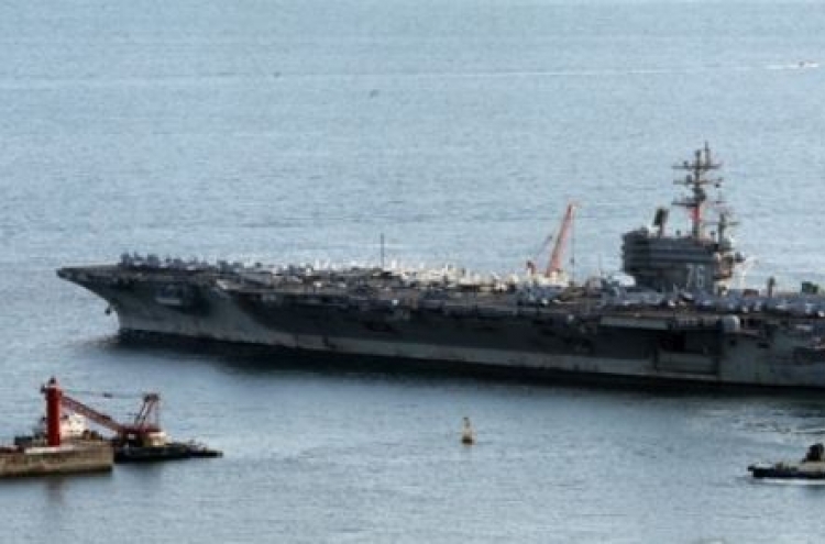 Three US aircraft carriers set for joint drill near Korea