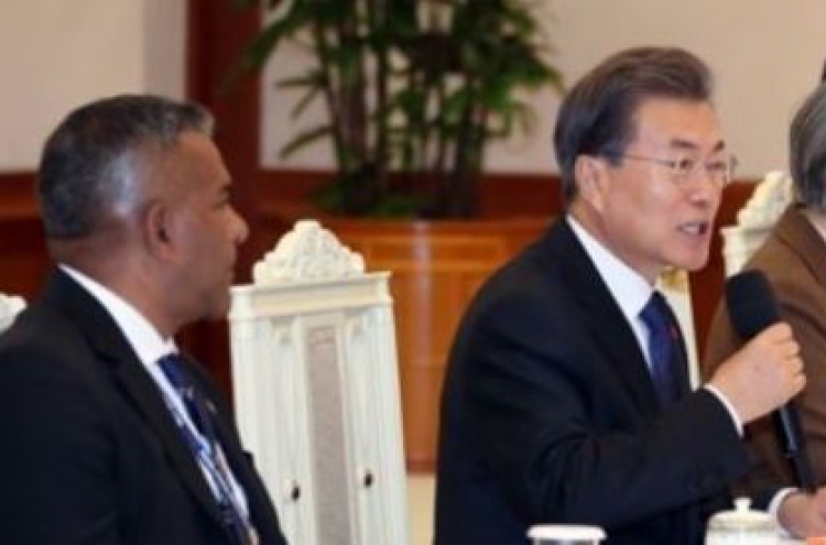 President Moon calls for enhanced ties with Pacific island nations