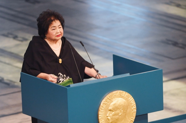 Nobel-winning Hiroshima survivor laments nuclear ‘insanity’
