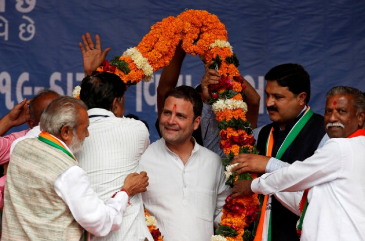 India's Congress party names Rahul Gandhi president