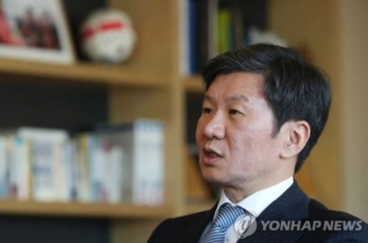Korean football chief pledges nat'l team support to reach 2018 World Cup knockout stage