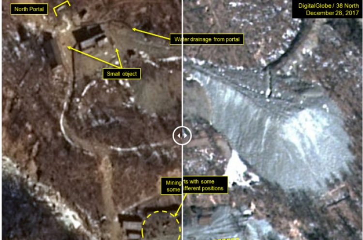 Satellite imagery shows tunneling at NK nuclear test site
