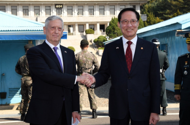 Defense chiefs of S. Korea, US vow strong deterrence to denuclearize NK