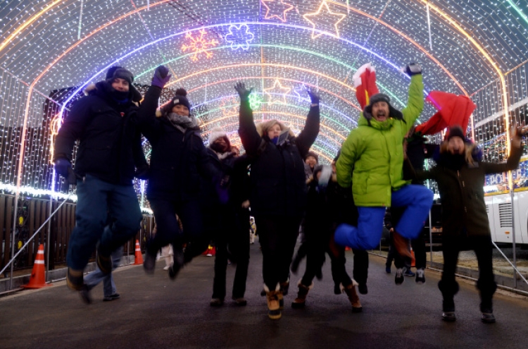 [Photo News] Excitement runs high for opening ceremony of PyeongChang Olympics