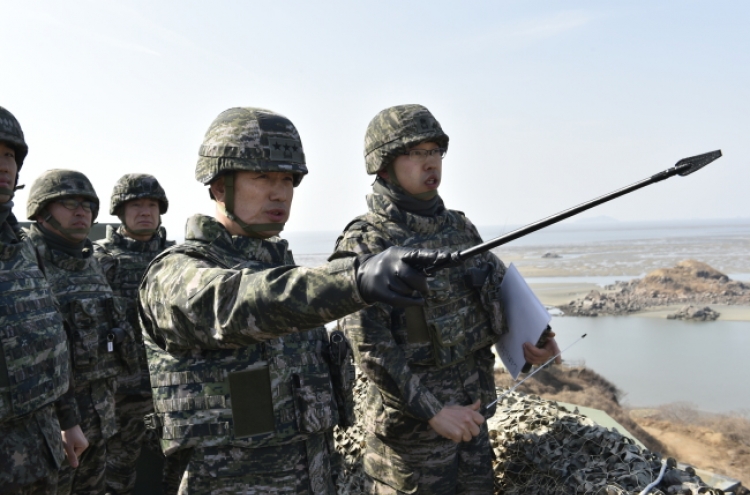 Marine Corps commander inspects defense posture at front-line islands in West Sea