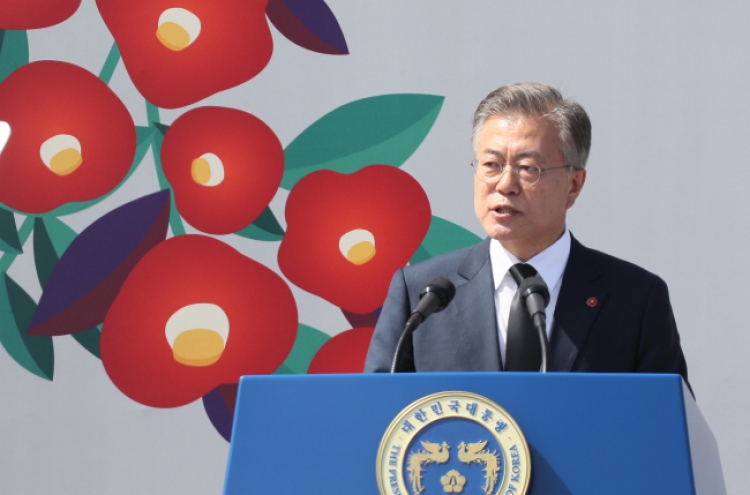 Moon apologizes to victims of Jeju massacre on 70th anniversary