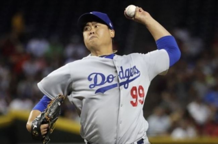 Dodgers' Ryu Hyun-jin shaky in 1st start of season
