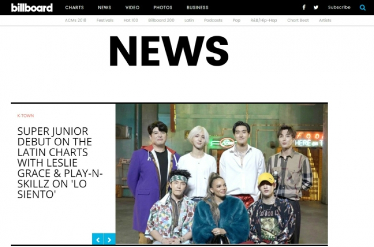 Super Junior’s ‘Lo Siento’ debuts on Billboard’s Latin Chart