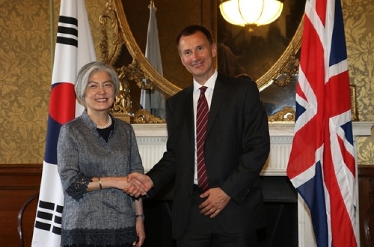 S. Korea, Britain discuss N. Korea, Brexit in ministerial talks