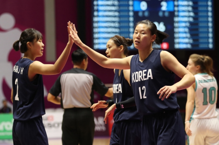 Unified Korean team cruises into women's hoops quarters with win over Kazakhstan