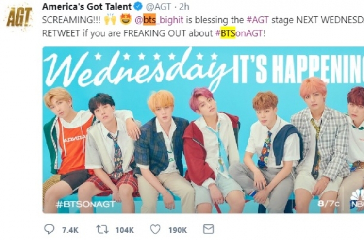 BTS to appear on ‘America’s Got Talent’
