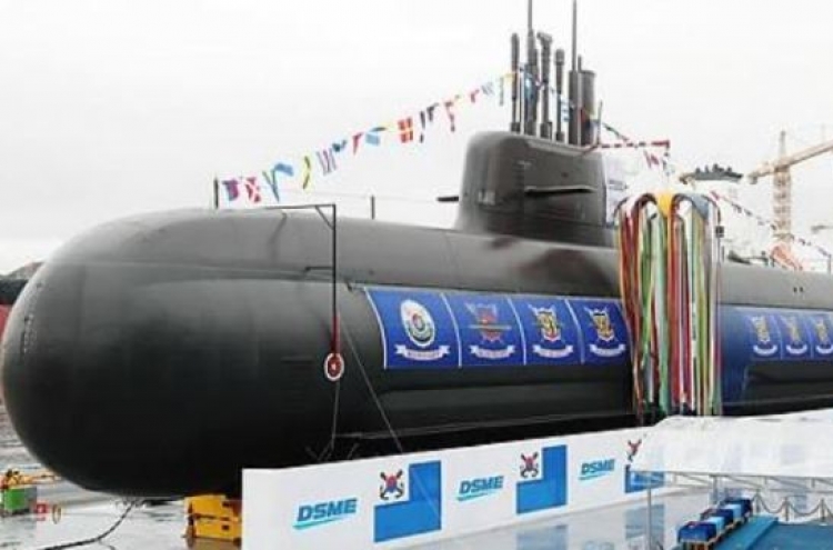 Korea launches 3,000-ton homegrown submarine