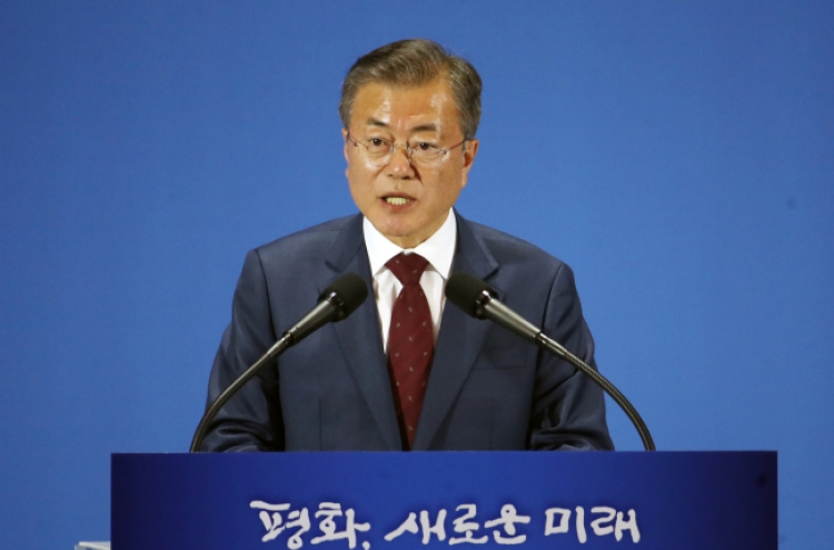 Moon calls for swift resumption of NK-US denuclearization talks
