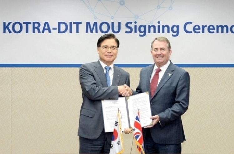 S. Korea, UK sign MOU for expanded trade partnership